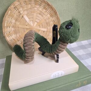 Retired And Rare Wiggly WormJellycat Green and Brown Plush Worm Snake